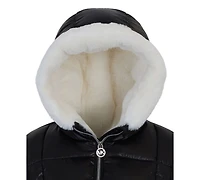 Michael Kors Toddler and Little Girls Faux Fur Pocket Puffer Jacket