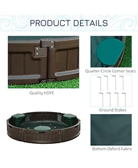 Outsunny Plastic box with Cover and Easy Sharing