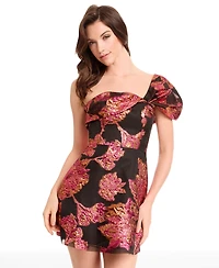 Dress the Population Women's Olive One-Shoulder A-Line Mini
