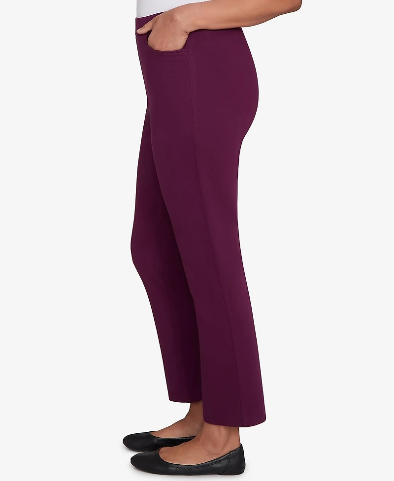 Alfred Dunner Petite Urban Legend Fitted Twill Short Length Pants