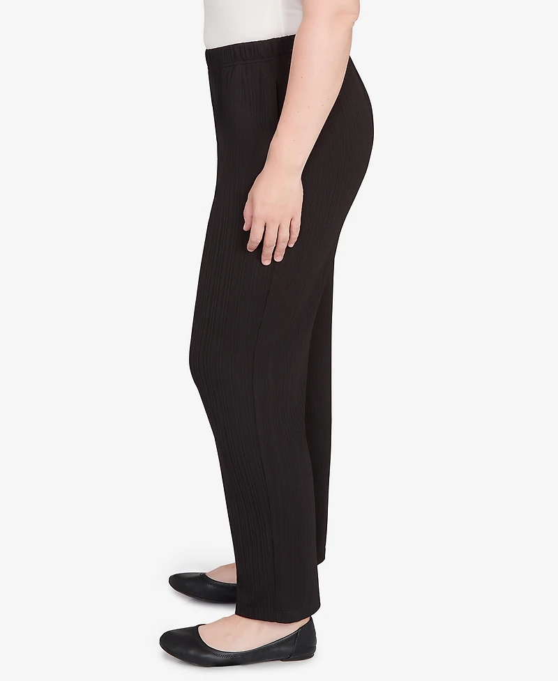Alfred Dunner Petite Ribbed Knit Short Length Pants
