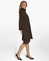 Donna Karan New York Women's Stand-Collar Single-Breasted Coat