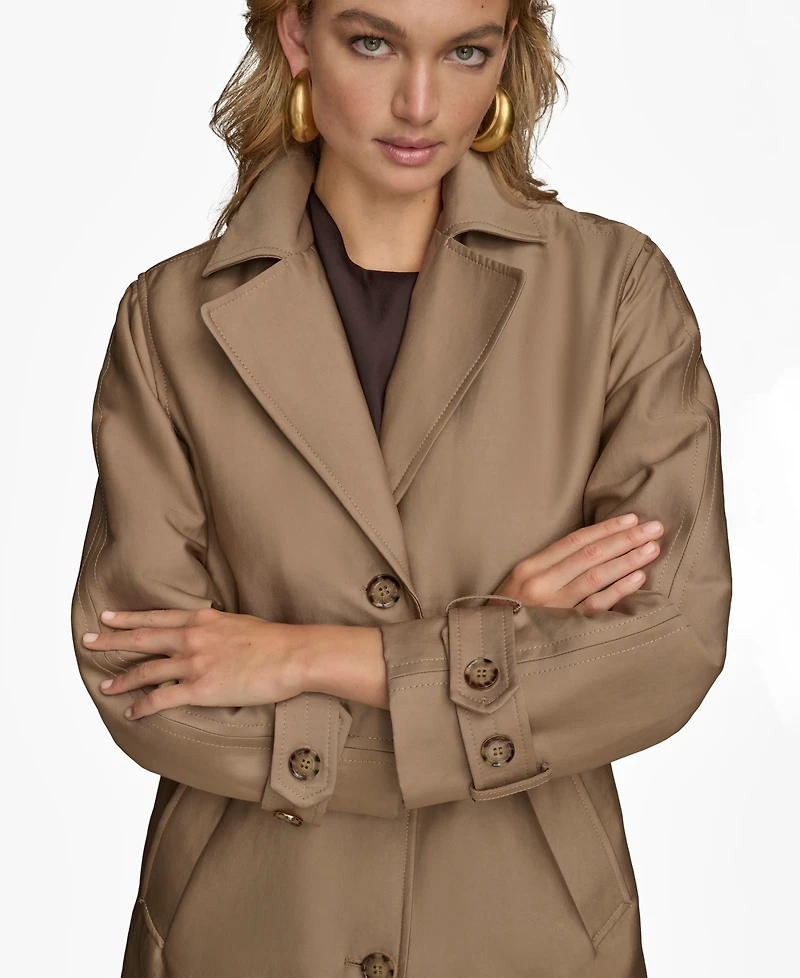 Donna Karan New York Women's Single-Breasted Belted Trench Coat