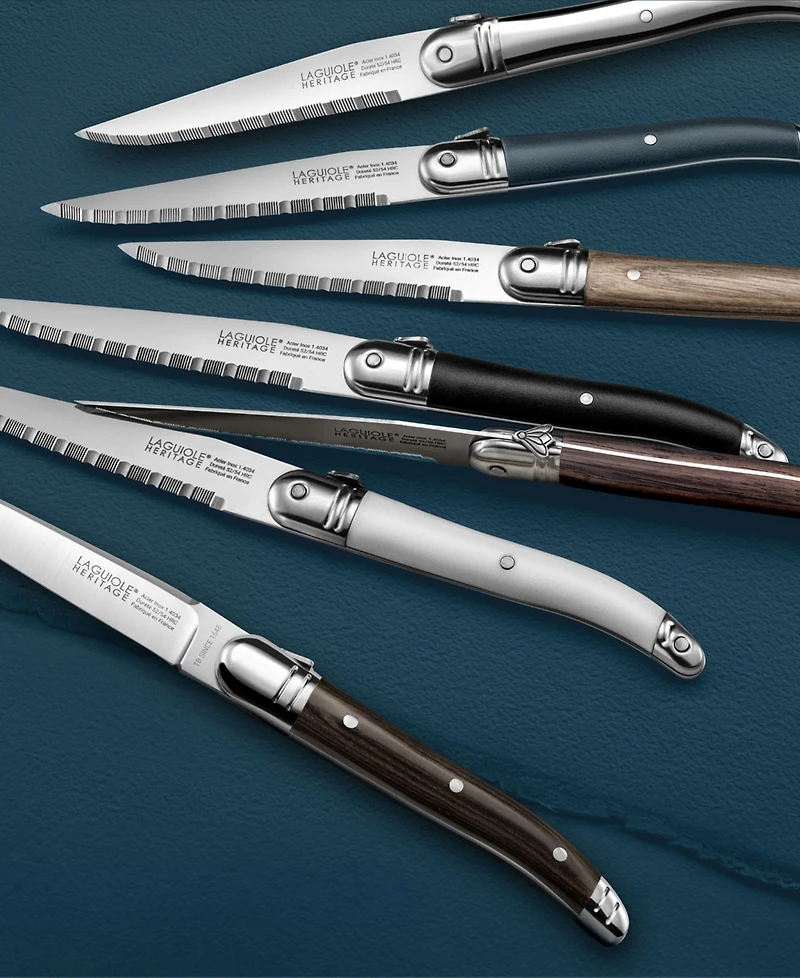 Laguiole Heritage Stainless Steel 6-Pc. Steak Knife Set