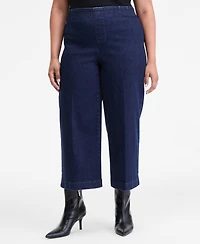 I.n.c. International Concepts Plus Cropped Wide-Leg Pants, Macy's Exclusive