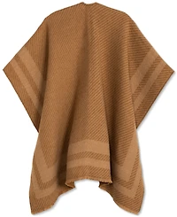 Lauren Ralph Woven Twill-Border Ruana