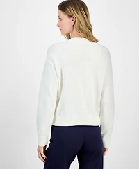 Nautica Jeans Women's Cotton Snowflake-Motif Sweater