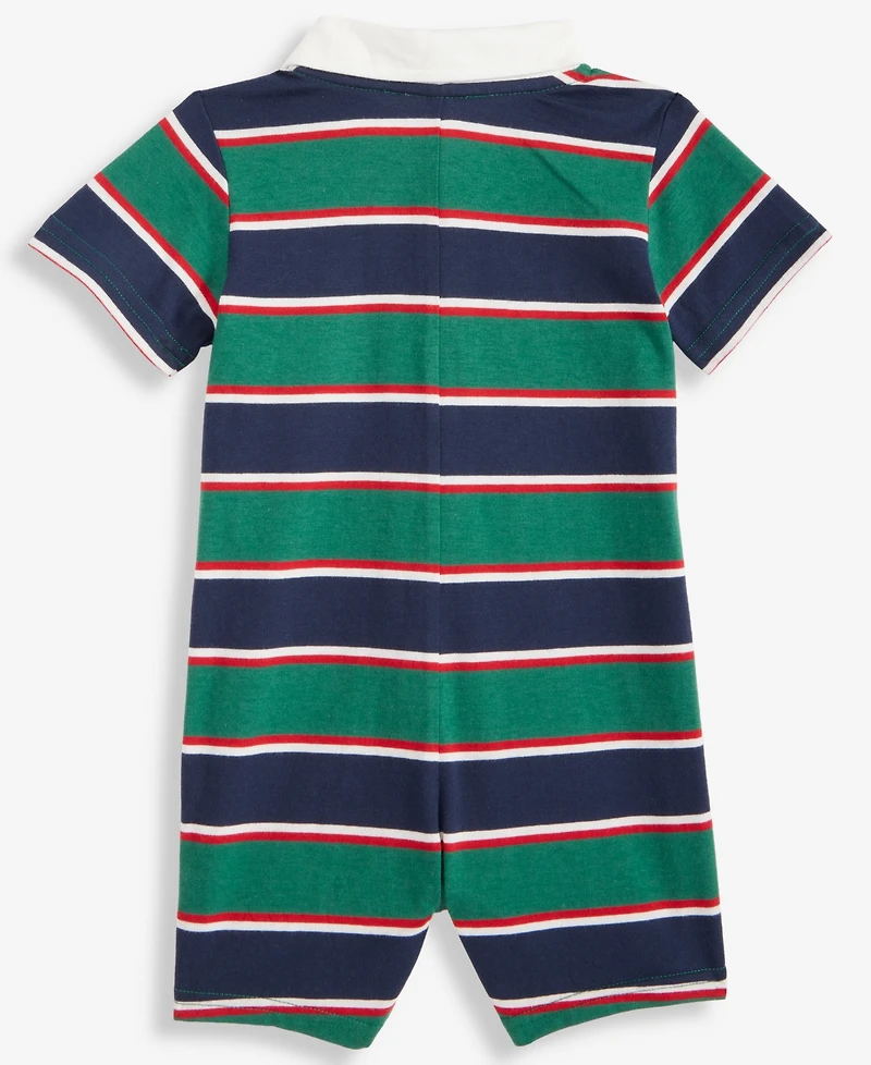 First Impressions Baby Boys Rugby Striped Collared Sunsuit, Macy's Exclusive