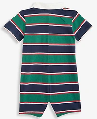 First Impressions Baby Boys Rugby Striped Collared Sunsuit, Macy's Exclusive