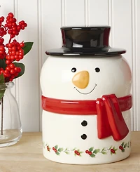 Winterberry Snowman Lidded Canister