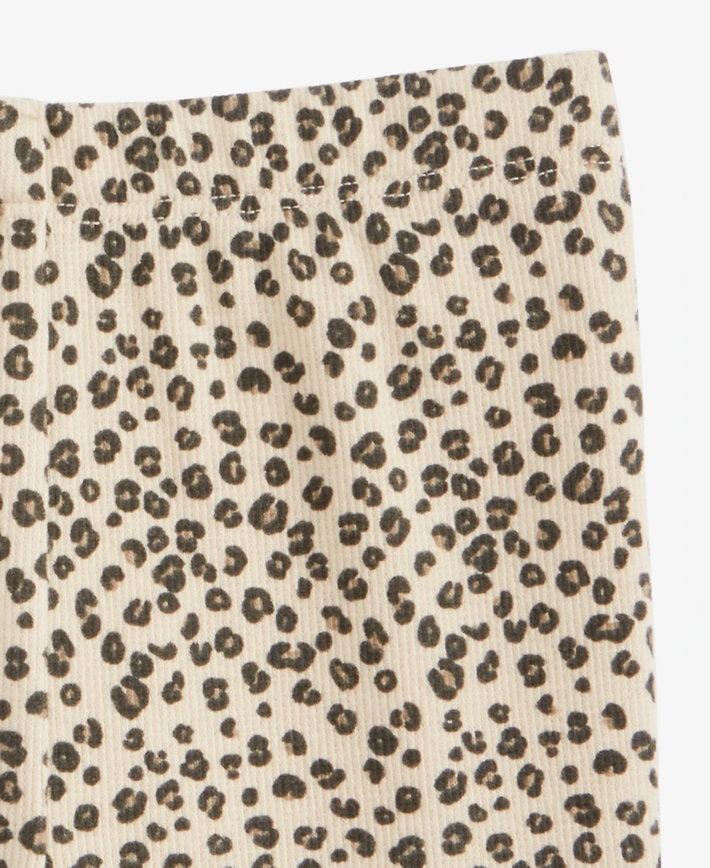 First Impressions Baby Girls Leopard-Print Rib Pants, Macy's Exclusive