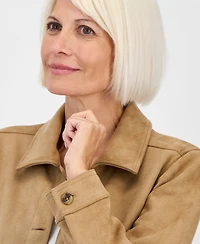 Style & Co Petite Faux-Suede Jacket, Macy's Exclusive