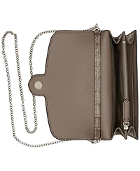 Lauren Ralph Adair Croc-Embossed Leather Small Crossbody
