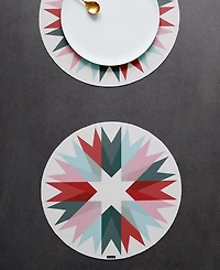 Chilewich Ribbon-Print Round 15" Placemat