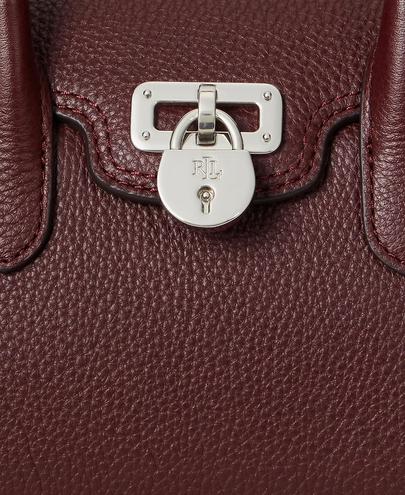 Lauren Ralph Lauren Tanner Small Pebbled Leather Satchel