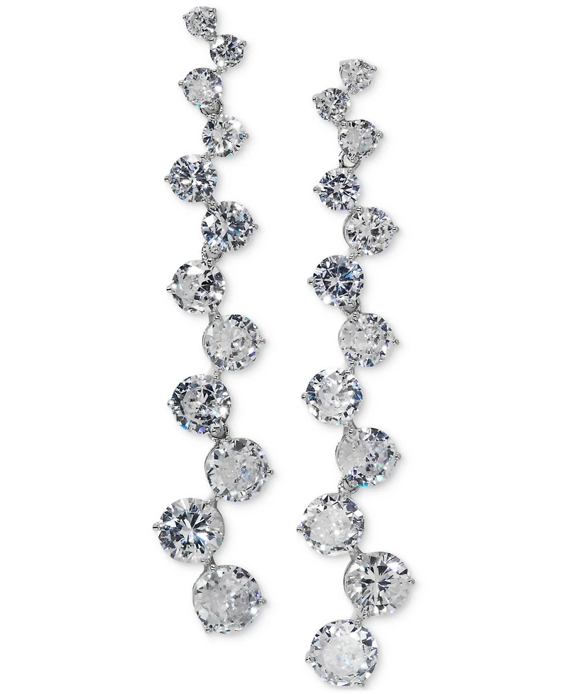 Eliot Danori Medium Cubic Zirconia Hoop Earrings, 1.62"