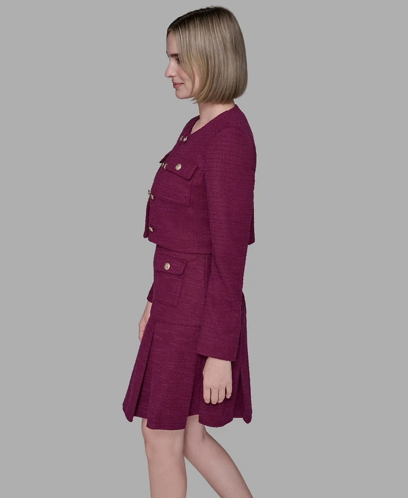 Karl Lagerfeld Paris Women's Knit Tweed Jacket