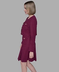 Karl Lagerfeld Paris Women's Knit Tweed Jacket
