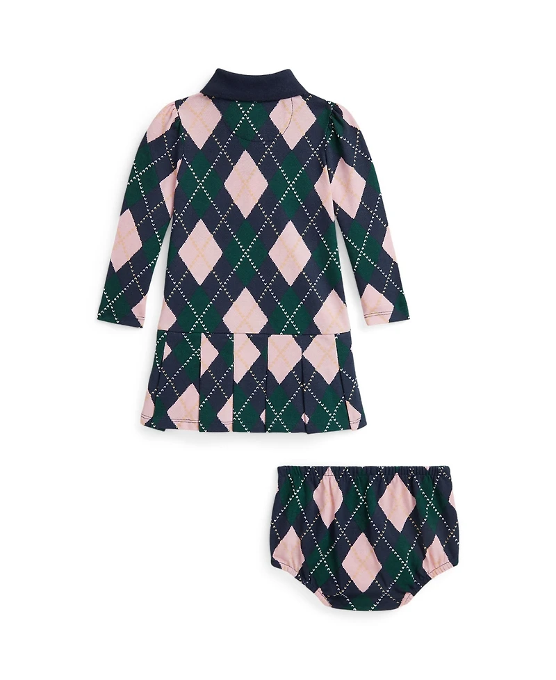 Polo Ralph Lauren Baby Girls Printed Pleated Skirt Dress