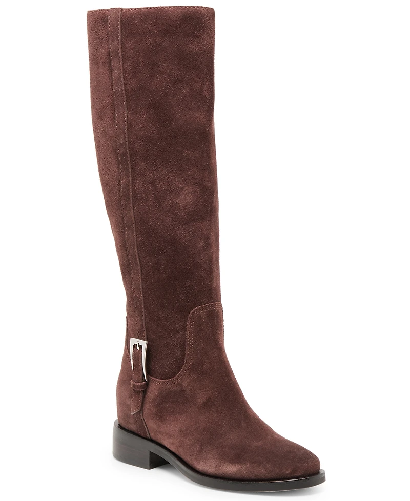 Dolce Vita Women's Kilian H2O Tall Knee-High Wide-Calf Buckle Riding Boots