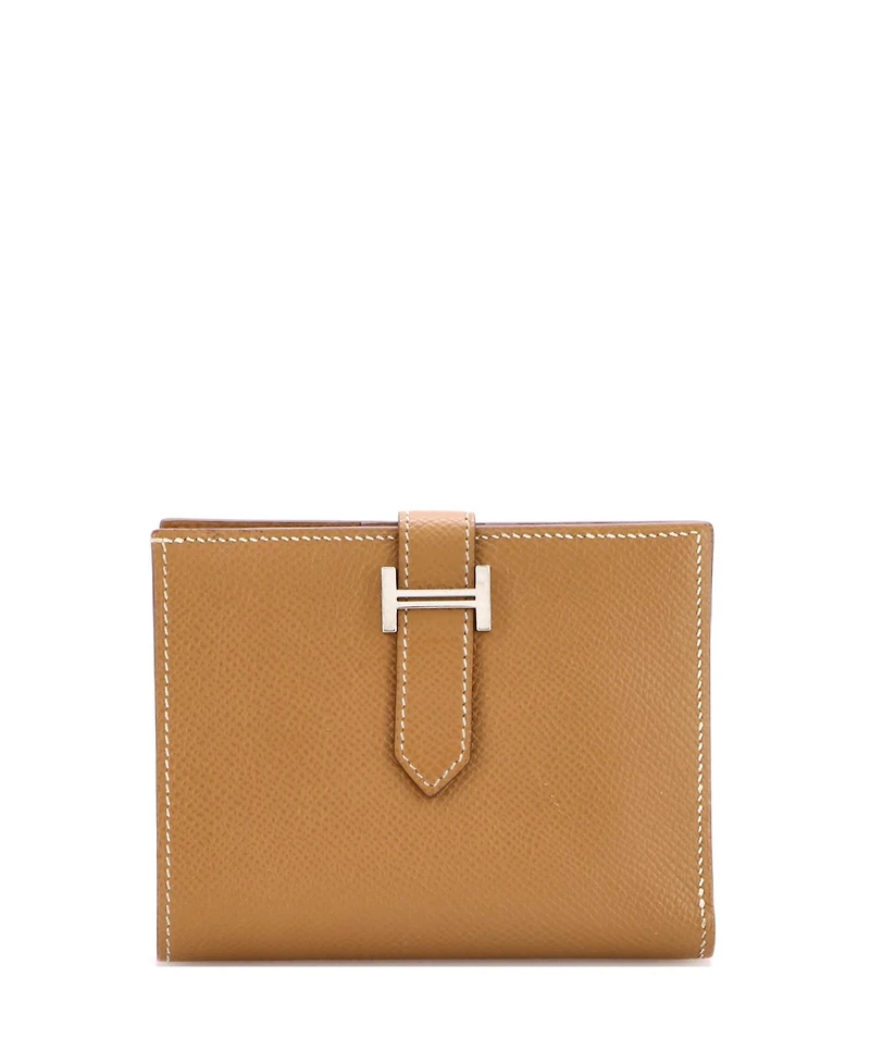 Pre-Owned Hermes Compact Bearn Wallet Epsom