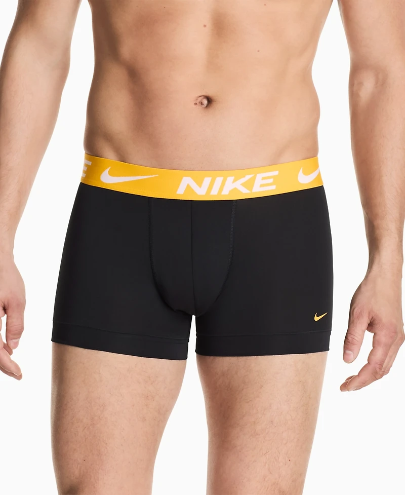 Nike Men's 3-Pack Dri-fit Essential Micro Trunk - Black