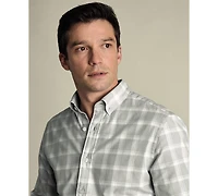 Charles Tyrwhitt Men's Plaid Long-Sleeve Shirt