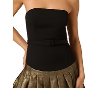 Adrianna Women's Strapless Drop-Waist Minidress