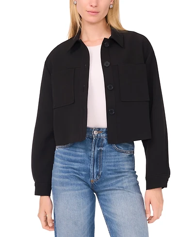 Sam & Jess Women's V-Neck Cropped Jacket