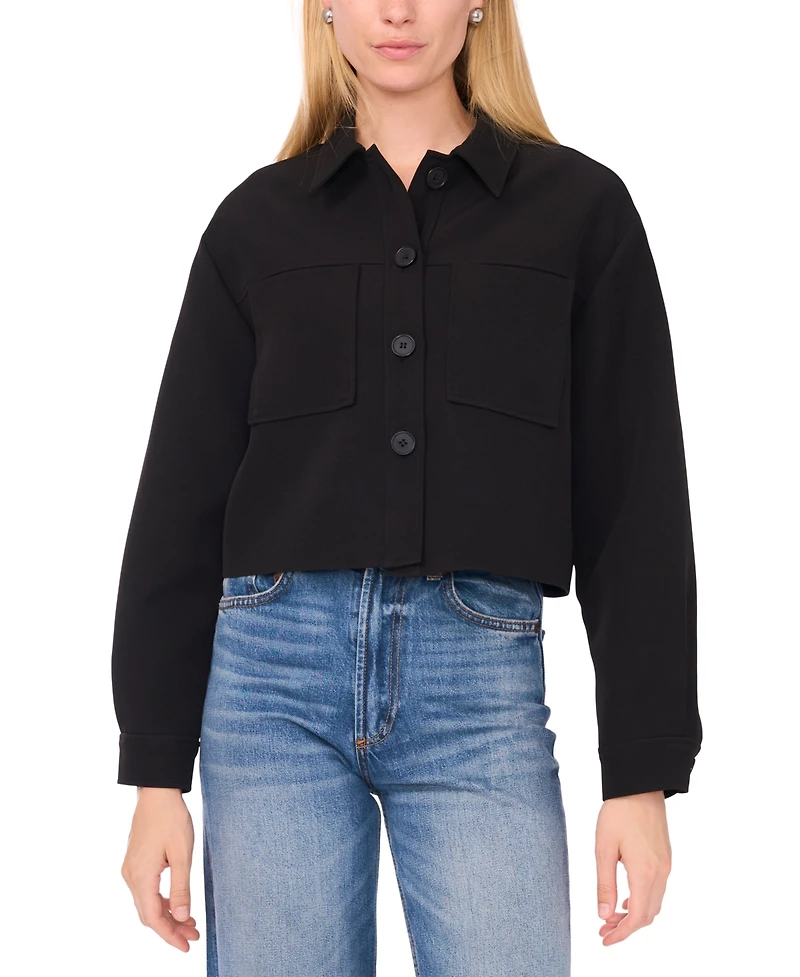Sam & Jess Women's V-Neck Cropped Jacket