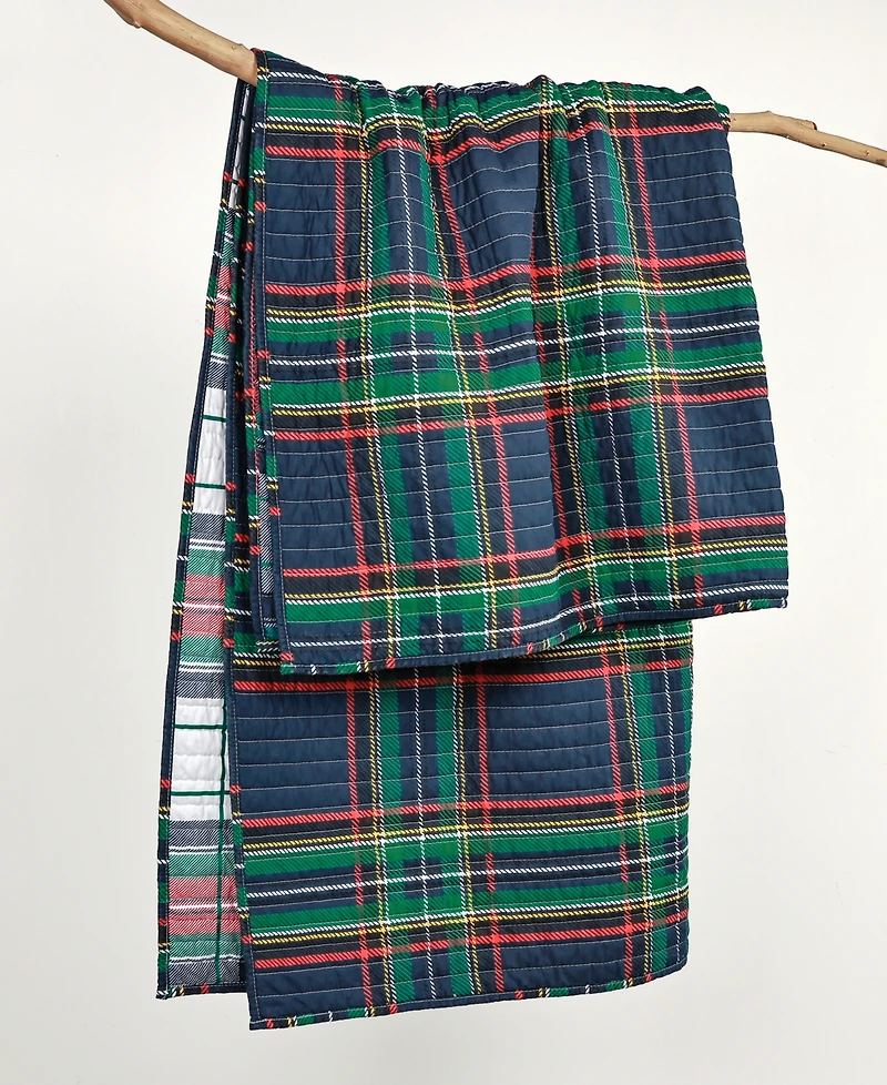 Levtex Spencer Red Plaid Reversible Quilted Throw, 60" x 50"