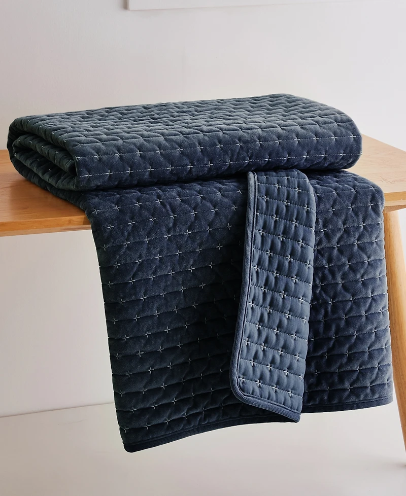 Levtex Velvet Stitch Reversible Quilted Throw, 50" x 60"