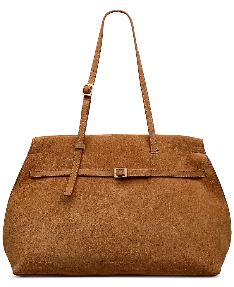 Radley London The Christina Large Suede Zip Top Shoulder Bag