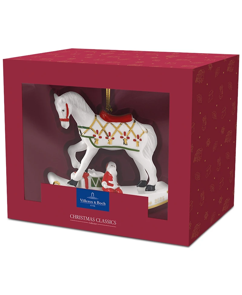 Villeroy & Boch 2025 Christmas Classics Annual Rocking Horse Ornament