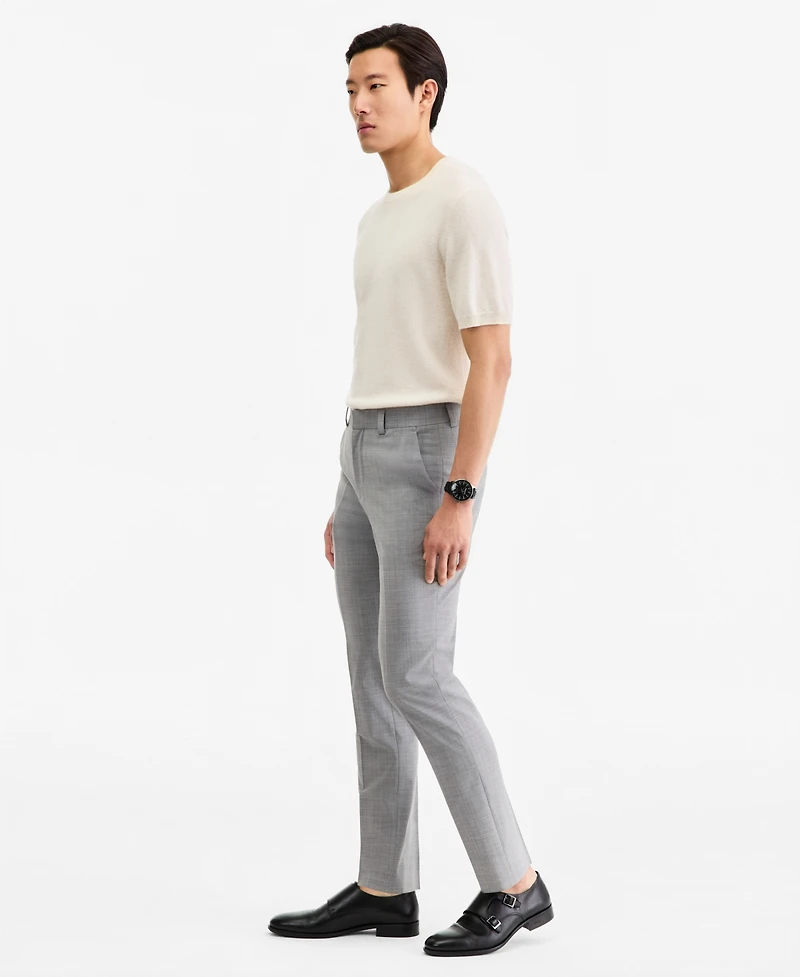 Hugo by Boss Men's Modern-Fit Dark Gray Suit Separates Pant