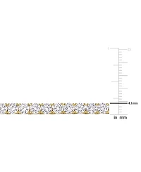 Lab Grown White Sapphire Tennis Necklace (33 ct. t.w.) Sterling Silver, 18" (Also Available 18k Gold Plated over Silver)