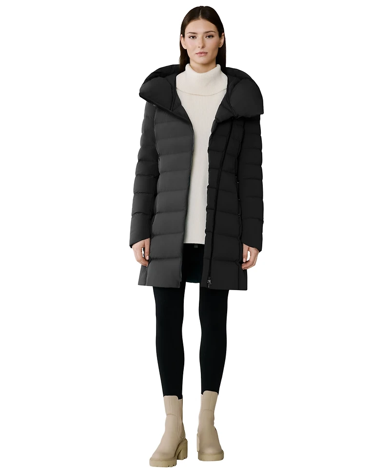 Soia & Kyo Women's Asym Zip Puffer Jacket