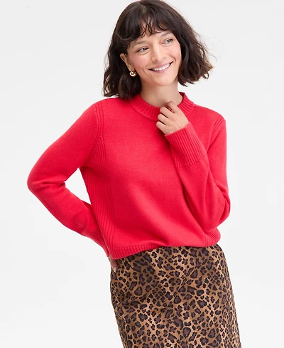 On 34th Women's Long Sleeve Crewneck Sweater, Macy's Exclusive
