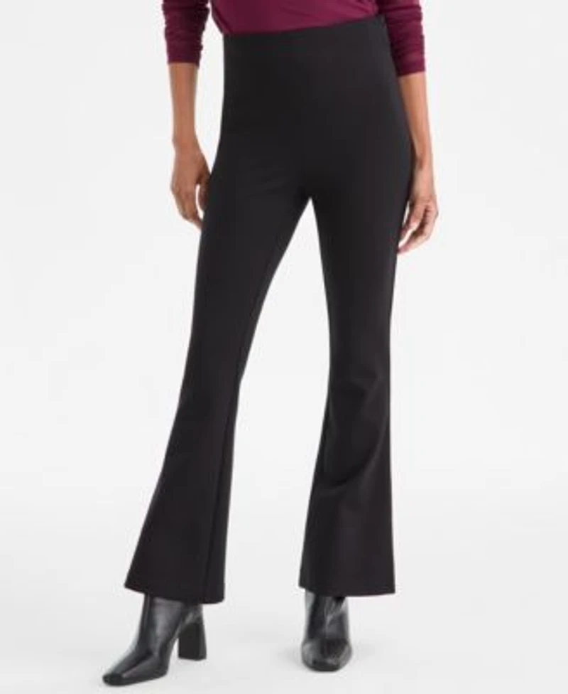 I.N.C. International Concepts Womens High Rise Ponte Flare Hem Pants P Xs 3x Created For Macys