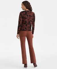 I.N.C. International Concepts Petite Printed Button Front Cardigan Mid Rise Bootcut Pants Macys Exclusive
