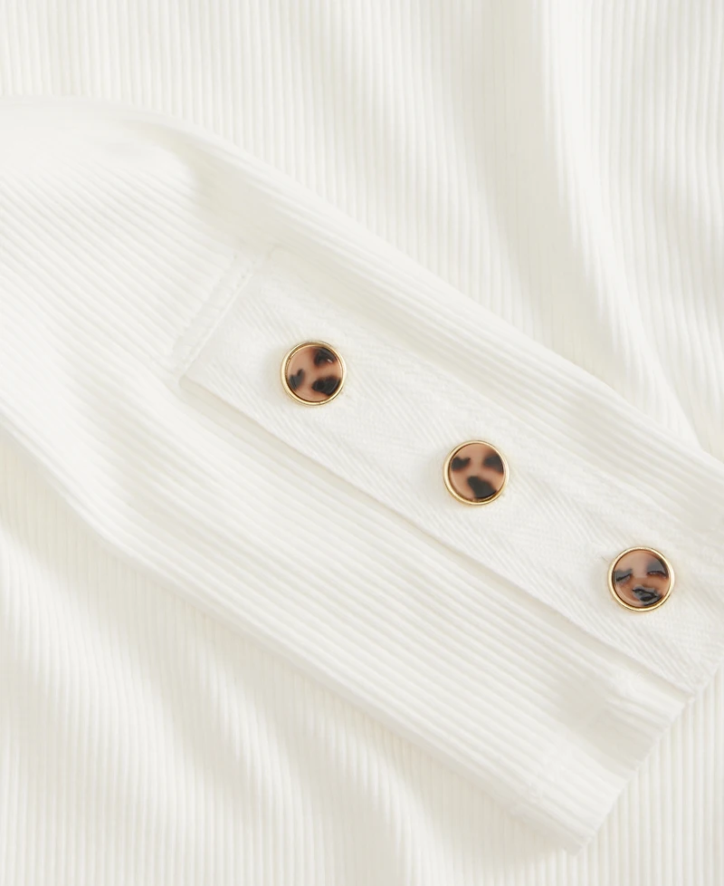 On 34th Women's Button-Cuff Boatneck Top, Macy's Exclusive