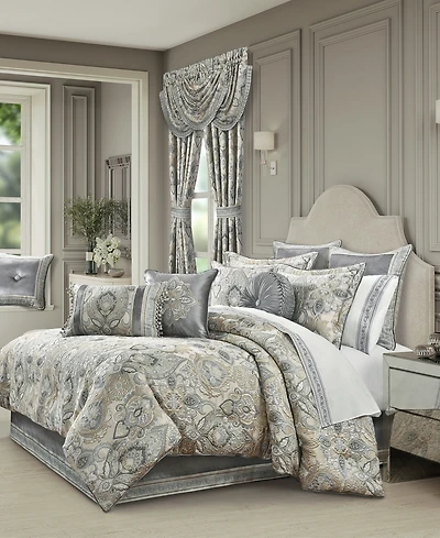 J Queen New York Annabelle Damask 4-Pc. Comforter Set