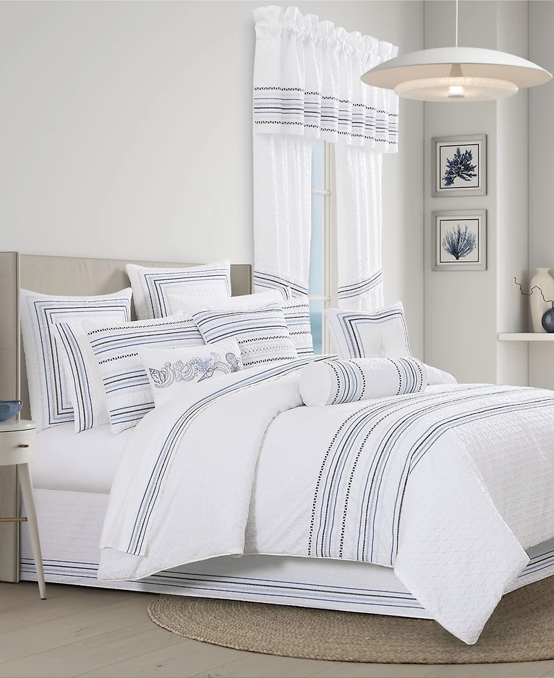 J Queen New York Bayside Embroidered 4-Pc. Comforter Set