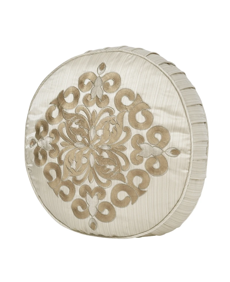 J Queen New York Amaretto Round Decorative Pillow, 15" x 15"