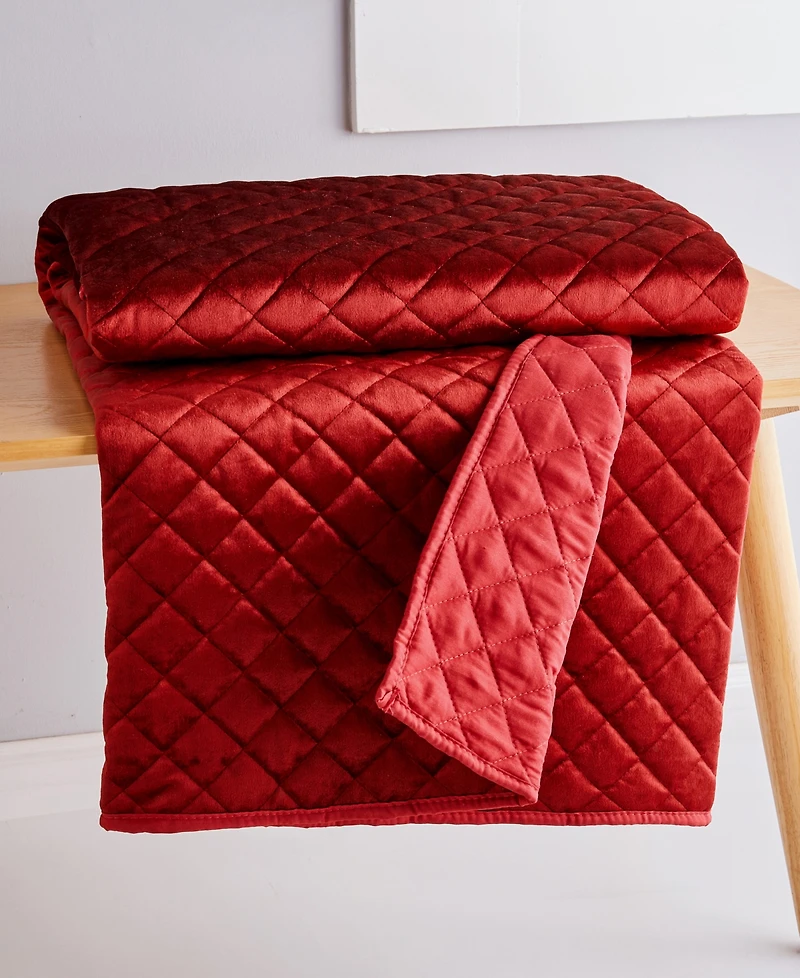 Levtex Red Velvet Reversible Quilted Throw, 50" x 60"