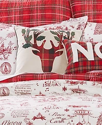 Levtex Yuletide Deer Applique Decorative Pillow, 18" x 18"