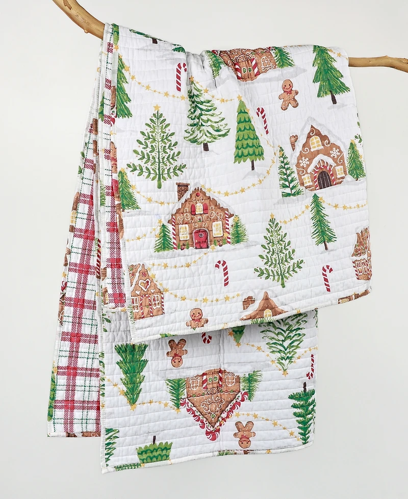 Levtex Gingerbread Village Reversible Quilted Throw, 50" x 60"