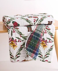 Levtex Festive Nutcrackers Reversible Quilted Throw, 50" x 60"