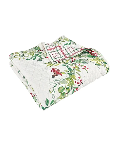 Levtex Tinsel Tidings Reversible Quilted Throw, 50" x 60"