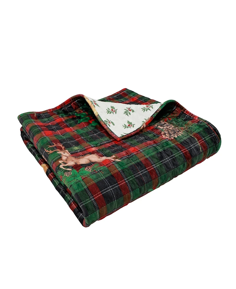 Levtex Merry Tartan Reversible Quilted Throw, 50" x 60"